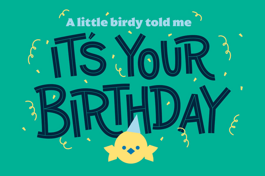 Screenshot of Gift card for Birthday