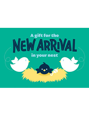 Screenshot of Gift card for New Baby