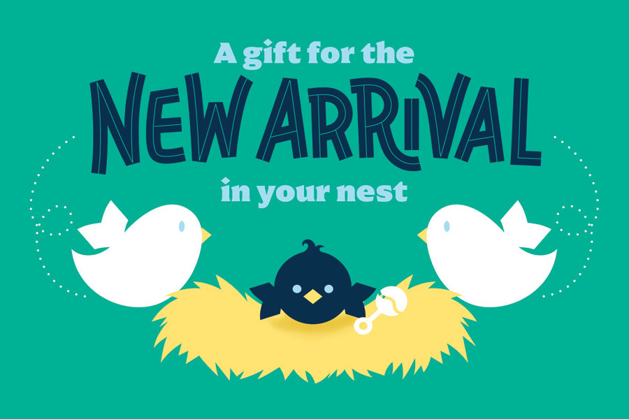 Screenshot of Gift card for New Baby